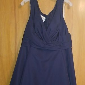 David's Bridal Marine Sleeveles Bridesmaid Gown